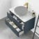 Corsica Inky Blue Wall Hung Drawer with Marble Top 800mm - Excludes Counter Top Basin