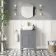 Bermuda Dove Grey Vanity with Curved Counter Top Basin 600mm - Brushed Brass Accents