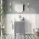 Bermuda Dove Grey Vanity with Marble Top & Oval Counter Top Basin 600mm - Brushed Brass Accents
