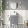 Bermuda Dove Grey Vanity with Marble Top & Curved Counter Top Basin 600mm - Brushed Brass Accents