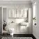 Monaco Chalk White Combination Vanity Traditional Basin and Seattle Toilet 1500mm - Brushed Brass Accents
