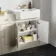 Monaco Chalk White Combination Vanity Traditional Basin and Seattle Toilet 1500mm - Brushed Brass Accents