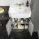Monaco Graphite Grey Combination Vanity Traditional Basin and Seattle Toilet 1500mm - Brushed Brass Accents