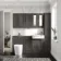 Monaco Graphite Grey Combination Vanity Traditional Basin and Boston Toilet 1500mm - Brushed Brass Accents