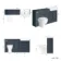 Monaco Inky Blue Combination Vanity Basin and Seattle Toilet 1500mm - Brushed Brass Accents