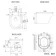 Monaco Inky Blue Combination Vanity Basin and Boston Toilet 1500mm - Brushed Brass Accents