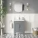 Bermuda Dove Grey Basin Vanity 600mm - Brass Knurled Handles