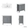 Bermuda Dove Grey Basin Vanity 800mm - Brass Knurled Handles