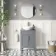 Bermuda Dove Grey Vanity with Oval Counter Top Basin 600mm - Brass Knurled Handles