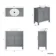 Bermuda Dove Grey Vanity with Oval Counter Top Basin 800mm - Brass Knurled Handles