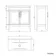 Bermuda Graphite Grey Basin Vanity 800mm - Brass Knurled Handles