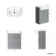 Monaco Dove Grey Basin Vanity 600mm - Brass Knurled Handles