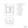 Monaco Dove Grey Basin Vanity 600mm - Brass Knurled Handles