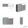 Monaco Dove Grey Basin Vanity and Back To Wall Toilet Unit 1200mm (Excludes Pan & Cistern) - Brass Knurled Handles