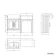 Monaco Dove Grey Basin Vanity and Back To Wall Toilet Unit 1200mm (Excludes Pan & Cistern) - Brass Knurled Handles