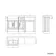 Monaco Dove Grey Combination Vanity Basin 1500mm (Excludes Pan & Cistern) - Brass Knurled Handles