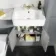 Monaco Dove Grey Combination Vanity Basin with Marble Top & Atlanta Toilet 1200mm - Brass Knurled Handles