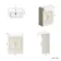 Monaco Chalk White Basin Vanity 600mm - Brass Knurled Handles