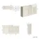 Monaco Chalk White Combination Vanity Basin 1500mm (Excludes Pan & Cistern) - Brass Knurled Handles