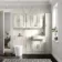 Monaco Chalk White Combination Vanity Basin and Boston Toilet 1500mm - Brass Knurled Handles
