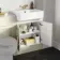 Monaco Chalk White Combination Vanity Basin with Marble Top 1200mm (Excludes Pan & Cistern) - Brass Knurled Handles