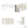 Monaco Chalk White Combination Vanity Basin with Marble Top and Seattle Toilet 1500mm - Brass Knurled Handles