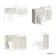 Monaco Chalk White Combination Vanity Traditional Basin and Seattle Toilet 1200mm - Brass Knurled Handles