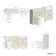 Monaco Chalk White Combination Vanity Traditional Basin and Boston Toilet 1500mm - Brass Knurled Handles