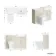 Monaco Chalk White Combination Vanity Traditional Basin with Marble Top & Atlanta Toilet 1200mm - Brass Knurled Handles