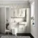 Monaco Chalk White Combination Vanity Traditional Basin with Marble Top & Boston Toilet 1200mm - Brass Knurled Handles