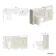 Monaco Chalk White Combination Vanity Traditional Basin with Marble Top and Seattle Toilet 1500mm - Brass Knurled Handles
