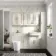 Monaco Chalk White Combination Vanity Traditional Basin with Marble Top and Boston Toilet 1500mm - Brass Knurled Handles