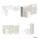 Monaco Chalk White Combination Vanity Traditional Basin with Marble Top and Boston Toilet 1500mm - Brass Knurled Handles