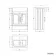 Monaco Graphite Grey Basin Vanity 600mm - Brass Knurled Handles