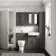 Monaco Graphite Grey Combination Vanity Basin and Seattle Toilet 1200mm - Brass Knurled Handles