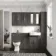 Monaco Graphite Grey Basin Vanity and Back To Wall Unit 1500mm (Excludes Pan & Cistern) - Brass Knurled Handles