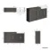 Monaco Graphite Grey Basin Vanity and Back To Wall Unit 1500mm (Excludes Pan & Cistern) - Brass Knurled Handles