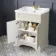 Lucia Chalk White Basin Vanity 630mm - Brass Knurled Handles