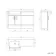 Harper Gloss White Basin Vanity and Back To Wall Toilet Unit 1200mm (Excludes Toilet) - Brushed Brass Accents - Left Handed