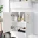 Harper Gloss White Basin Vanity with Marble Top & Back To Wall Unit 1200mm (Excludes Toilet) - Brushed Brass Accents