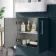 Harper Navy Blue Basin Vanity and Back To Wall Toilet Unit 1200mm - Excludes Toilet