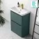 Corsica Midnight Green Slimline Basin Drawer Vanity 600mm