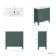 Bermuda Midnight Green Basin Vanity 800mm