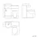 Quartz Gloss White Combination Vanity Basin and Austin Toilet 950mm - Black Accents