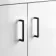 Quartz Gloss White Combination Vanity Basin and Miami Toilet 1050mm - Black Accents