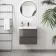 Corsica Tungsten Grey Wall Hung Basin Drawer Vanity 600mm
