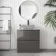 Corsica Tungsten Grey Drawer Vanity with Marble Top 800mm - Excludes Counter Top Basin