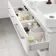 Omaha Gloss White Wall Hung Drawer Vanity with Marble Top & Marin Basin 1200mm