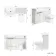 Sicily Fluted Coastal White Combination Vanity Basin and Miami Toilet 1200mm - Black Accents