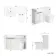 Sicily Fluted Coastal White Combination Vanity Basin and Tucson Toilet 1200mm - Black Accents - Left Handed